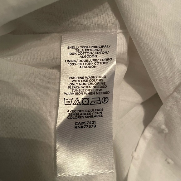 Ann Taylor White Ruffled Women’s Shirt - Picture 7 of 7